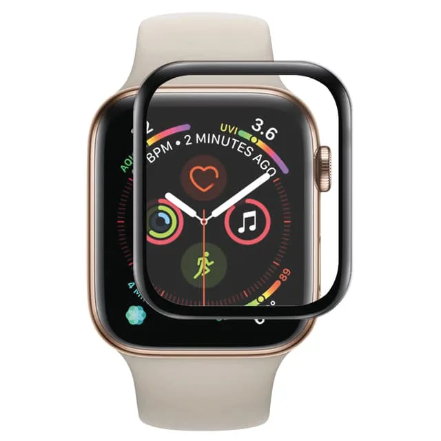 Panzer Curved skärmskydd Silicate Back Apple Watch 4 44mm (svart)