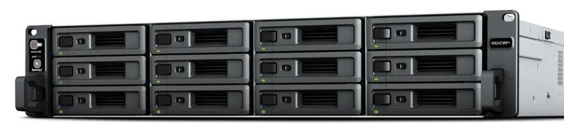 Synology RackStation RS2423+, 12-bay NAS, 2U, AMD Ryzen V1780B Quad Core, 8 GB RAM, 1x10Gbe LAN + 2x1GbE LAN
