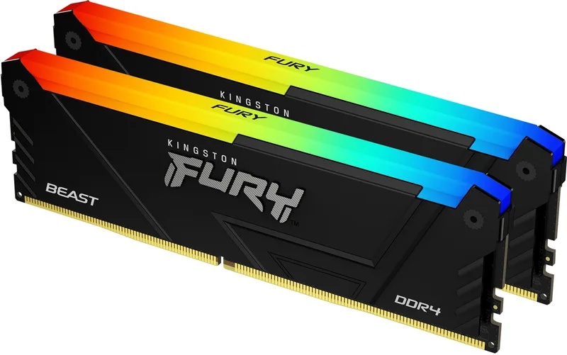 32 GB (2x16GB) DDR4-3600 Kingston FURY Beast RGB CL18