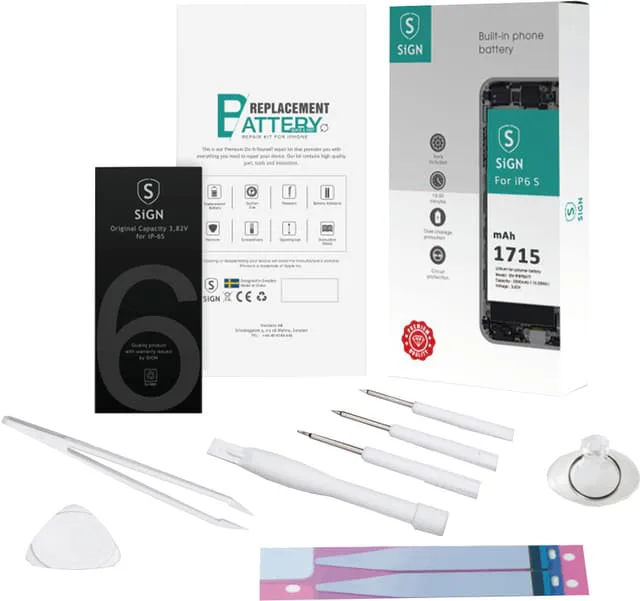 SiGN iPhone 6s utbytes batteripaket