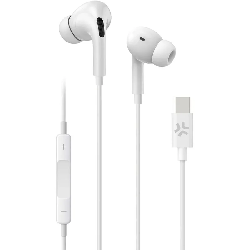 Celly - Hörlurar In-Ear Kabel USB-C UP1200 Vit - A12151