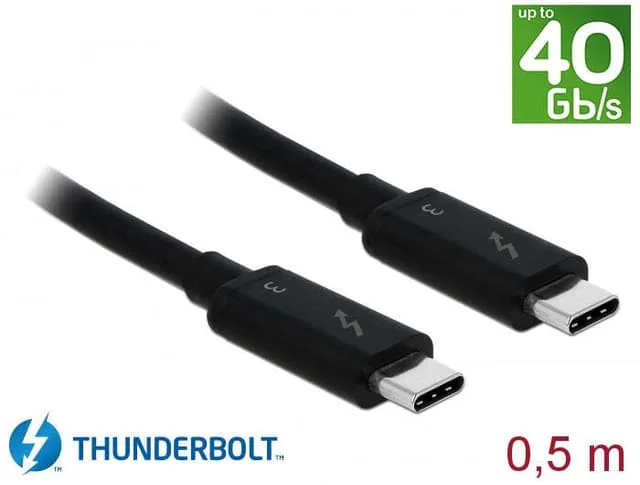DeLock 84844 Thunderbolt 3 kabel 0,5m 40Gbps