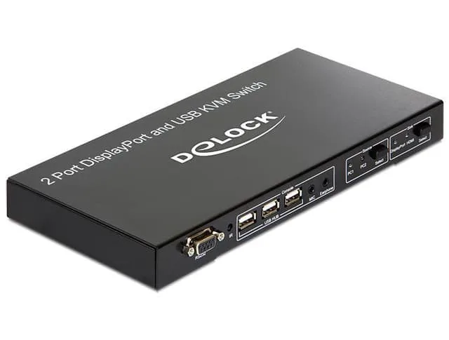 DeLock KVM switch 2 till 1 Displayport