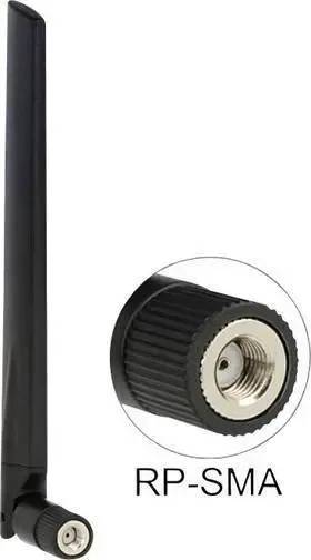 DeLock WLAN antenn rundstrålande 802.11 b/g/n RP-SMA 6.5 dBi Omnidirectional med magnetisk stativ