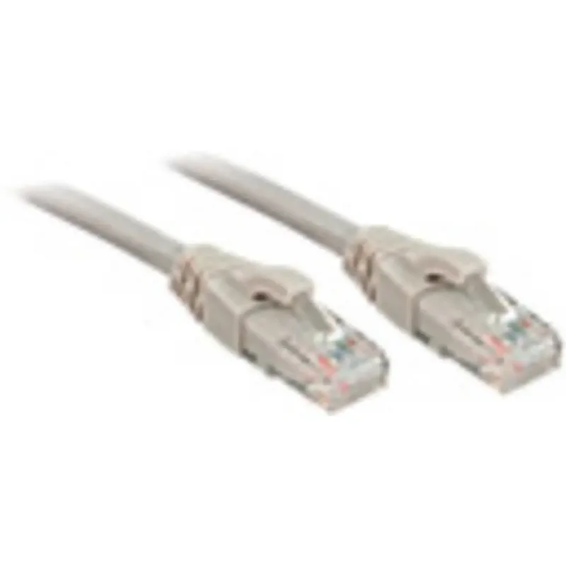 LINDY 48007 RJ45 Nätverkkabel, Patchkabel CAT 6 U/UTP 10.00 m Grå oskärmad 1 st