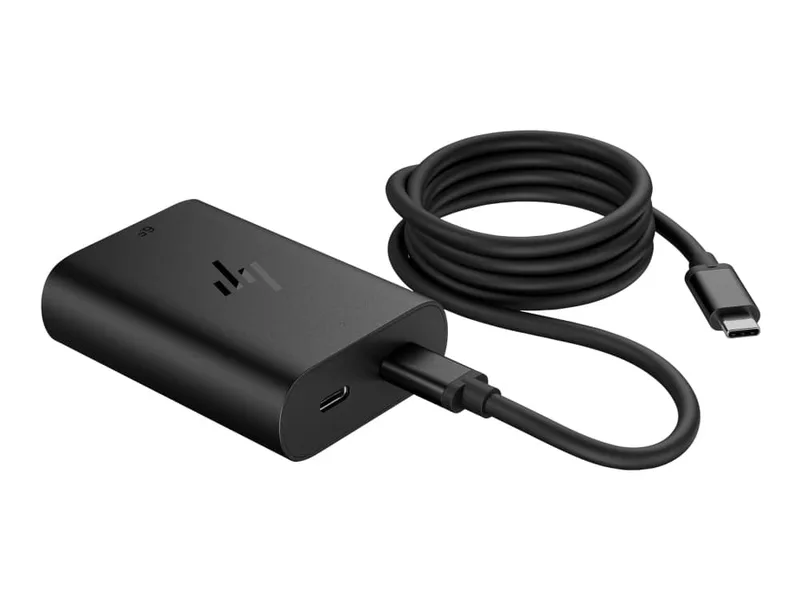 HP - USB-C strömadapter - halogenfri, vänster kontakt - AC 115/230 V - 65 Watt - Europa