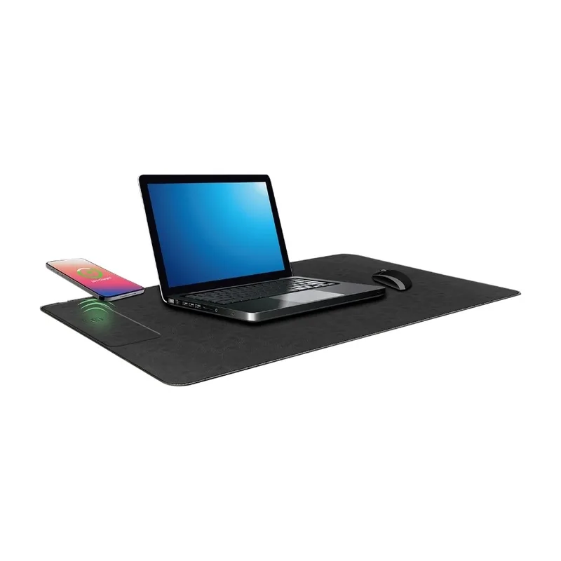 Dacota Platinum Desk Pad musmatta med qi-laddning