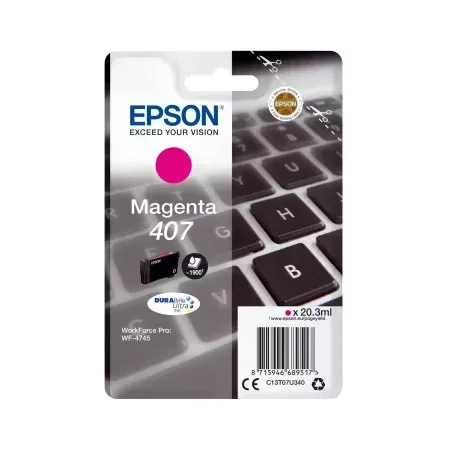 Epson 407 magenta originalbläckpatron, L-storlek