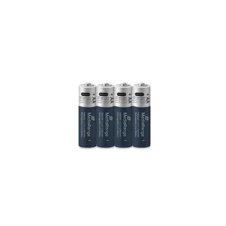 MediaRange USB-C Li-ion-batteri AA/LR6, 1,5 V, 4-pack