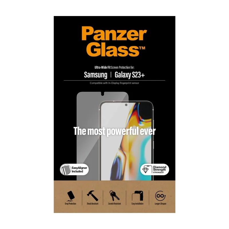 PanzerGlass CaseFriendly skärmskydd till Samsung Galaxy S23+, transparent