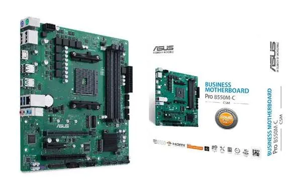 ASUS Pro B550M-C/CSM moderkort, Socket AM4