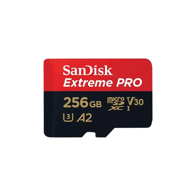 Micro Secure Digital SDXC 256 GB SanDisk Extreme Pro, 200/140 MB/sek, Class 10, UHS-II U3, V30, inkl. SD-adapter
