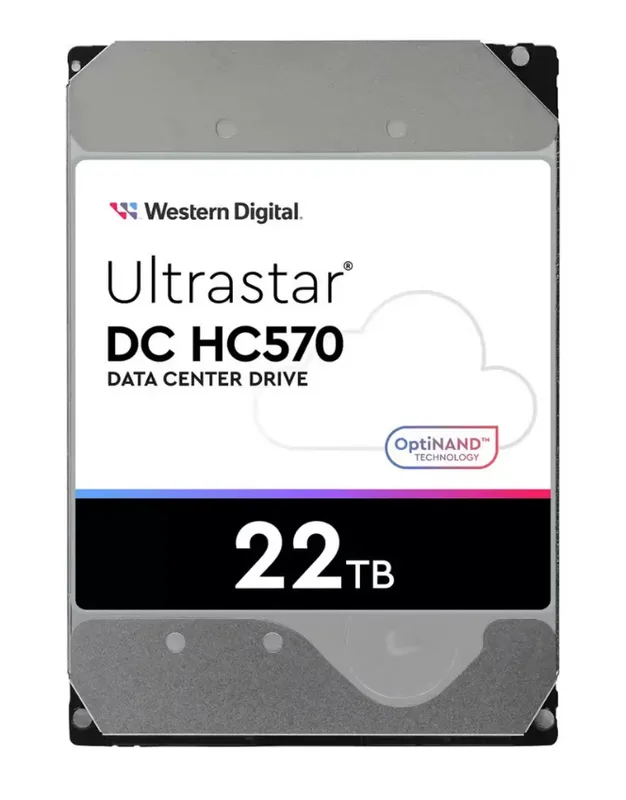22 TB WD Ultrastar DC HC570, 7200 rpm, 512 MB cache, SATA3