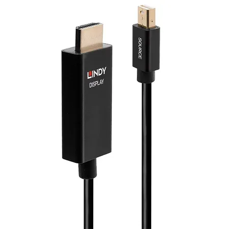 Lindy 40922 videokabel adapter 2 m Mini DisplayPort HDMI Type A