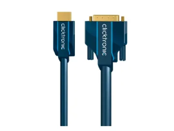 ClickTronic 7.5m HDMI/DVI Adapter, 7,5 m, HDMI, DVI-D