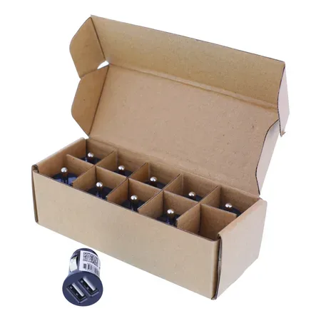 Deltaco USB-billaddare, 2,4 A, endast 10-pack