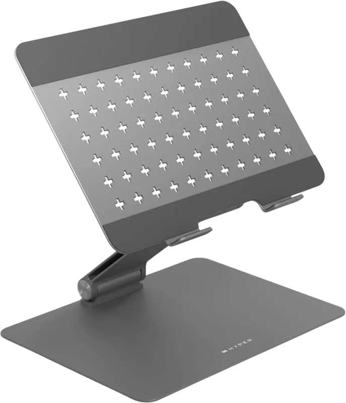 Hyper Flex justerbart ergonomiskt laptopstativ grå