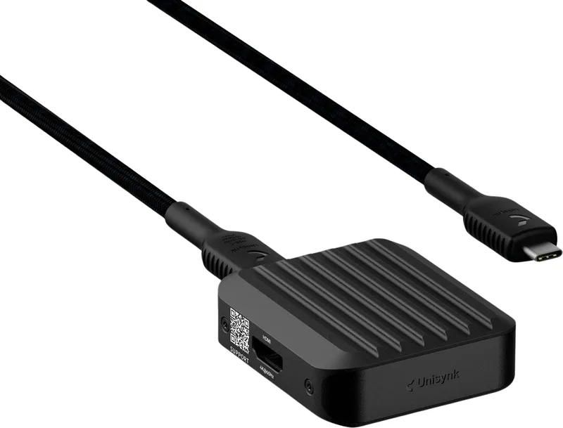 Unisynk 4 Port USB-C Hub 140W Svart