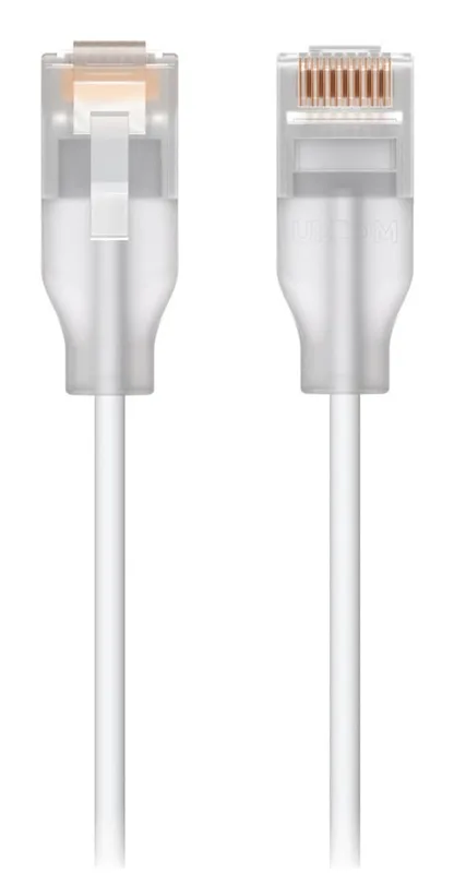 Ubiquiti UACC-Cable-Patch-EL-0.3MW nätverkskabel Transparent, Vit Cat6