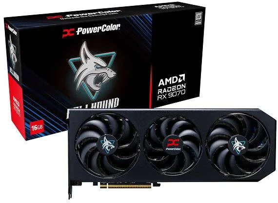 PowerColor Radeon RX 9070 Hellhound OC grafikkort 16 GB