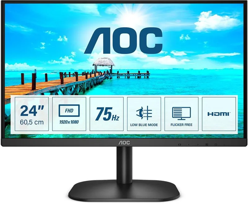AOC 24B2XHM2 skärm 23,8 tum, Full HD, 75 Hz