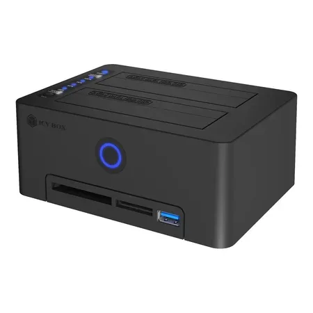 ICY BOX Klonstation 2-Bay 2,5''/3,5'' SSD/HDD m. Kartenleser u. USB-A