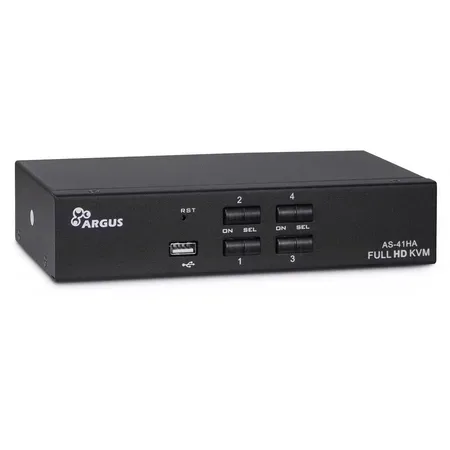 Argus KVM AS-41HA omkopplare, 4 datorer, HDMI