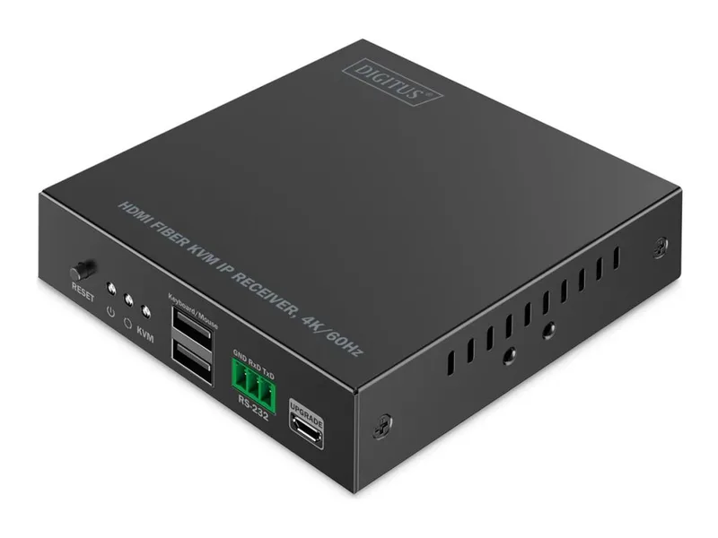 DIGITUS - KVM / ljud / seriell / infraröd förlängare - HDMI, 1GbE, USB - över fiberoptik - USB - upp till 40 km