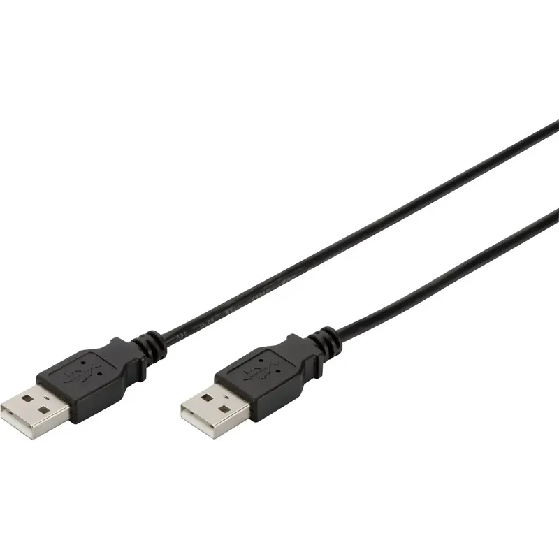 Digitus AK-300101-010-S USB-kabel USB 2.0, 1 m, USB-A, svart