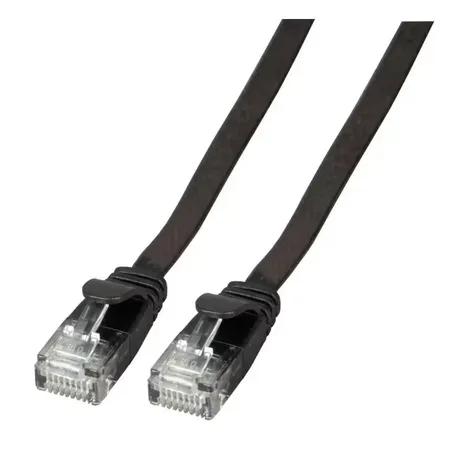 EFB Elektronik K8107SW.0,25 nätverkskabel Cat6a U/UTP 0,25 m svart
