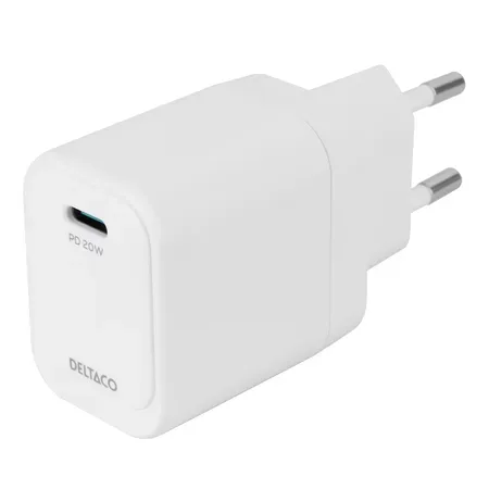 DELTACO nätadapter med USB-C, Power Delivery 3.0