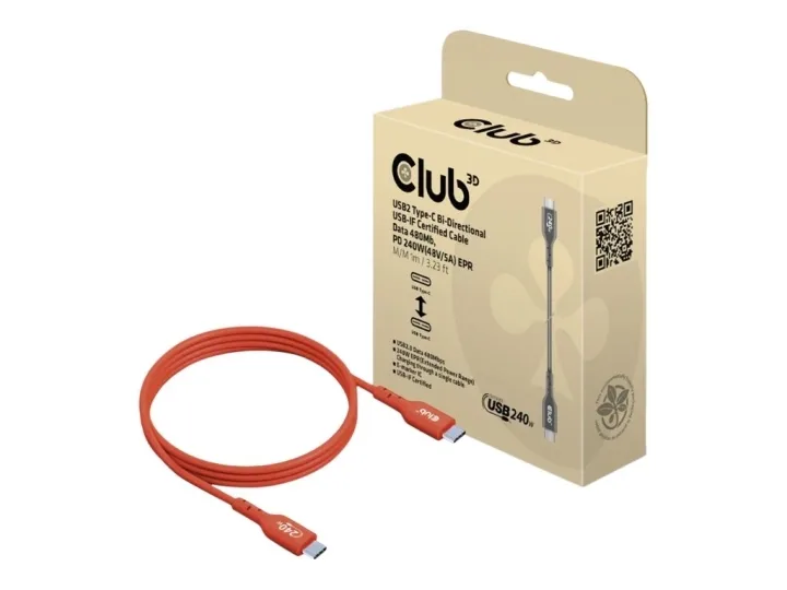 Club 3D USB 2.0 USB Type-C-kabel, 1 m