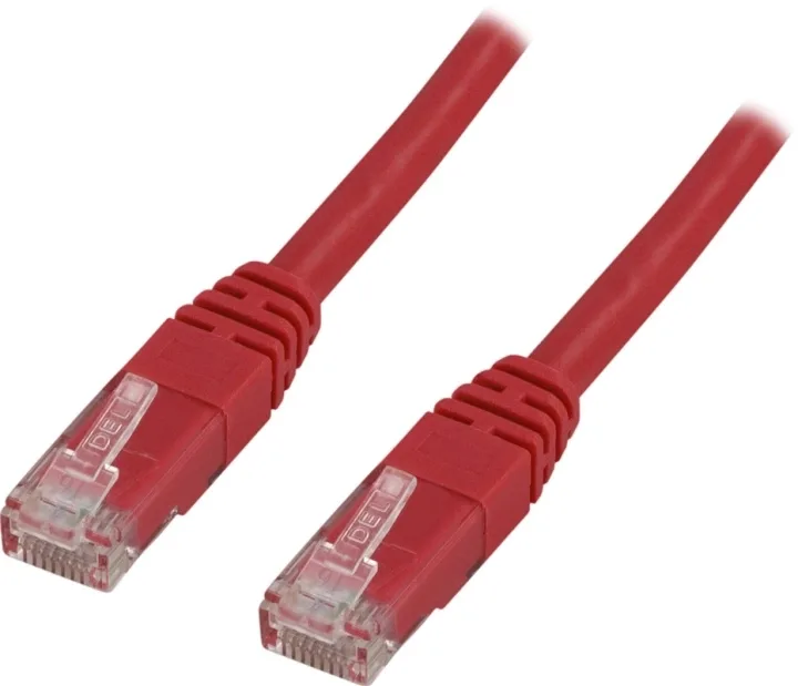DELTACO U/UTP Cat6 patchkabel 25m, röd (TP-625R)