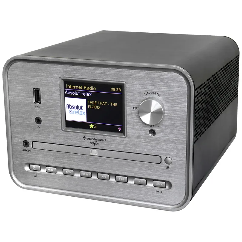 Soundmaster ICD1050SW CD-spelare med internetradio, DAB+, WLAN och USB