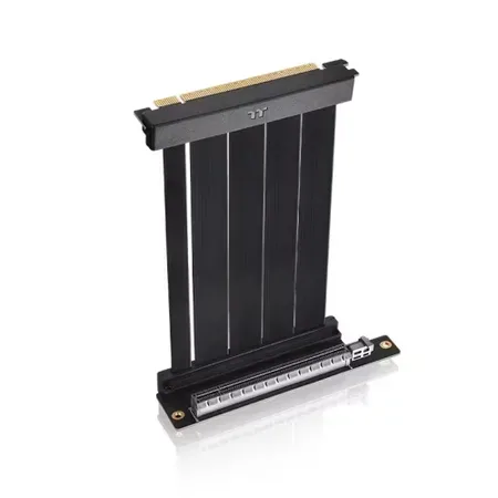 Thermaltake PCI-E 4.0 x16 riserkabel, dubbel 90°, svart, 13 cm
