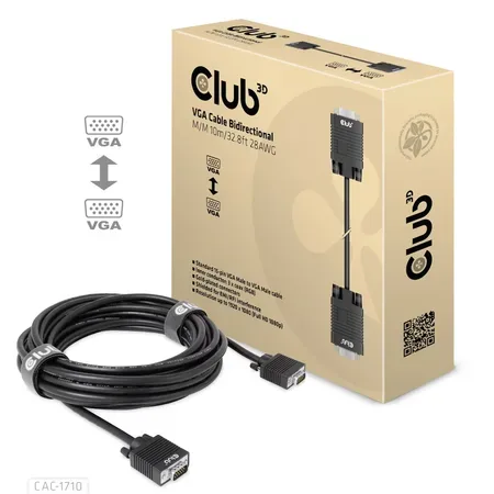 Club 3D - VGA-kabel - HD-15 (VGA) till HD-15 (VGA)