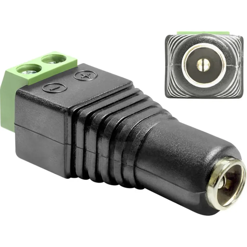 Delock DC-adapter, 5,5 mm hona till 2-trådig ledning