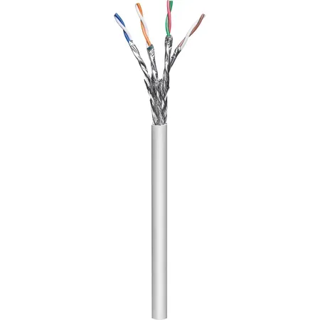 Goobay CAT 6A nätverkskabel, S/FTP (PiMF), grå
