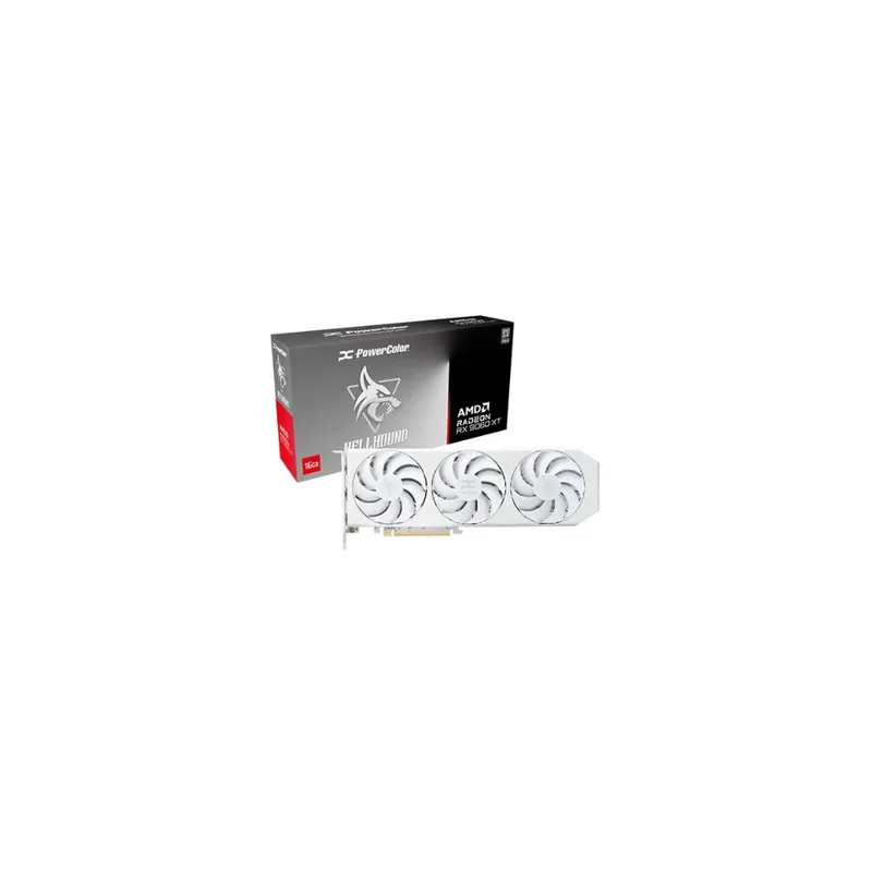 PowerColor Radeon RX 9060 XT Hellhound Spectral grafikkort 16 GB, vit
