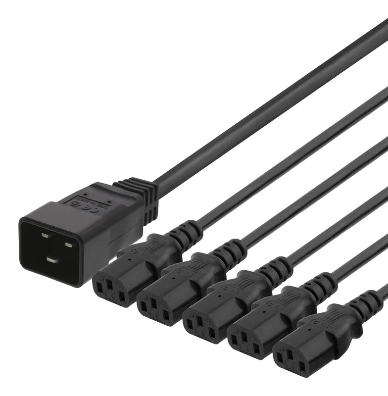 Strömkabel 3-polig apparatkabel + Y-splitter