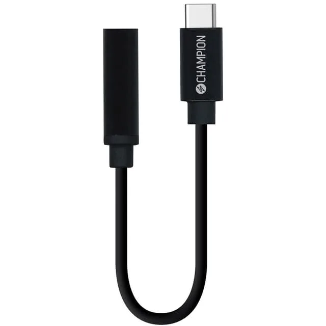 Champion: Adapter USB-C till 3,5mm DAC Svart
