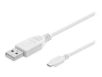 USB-A till Micro-B-kabel, 1,8 m, svart