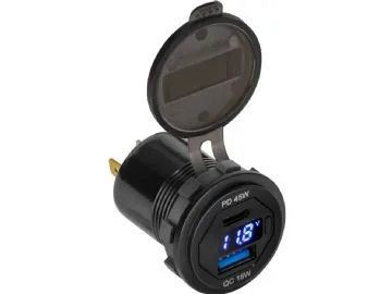 Peiying USB+USB typ C billaddare med snabbladdningsfunktion