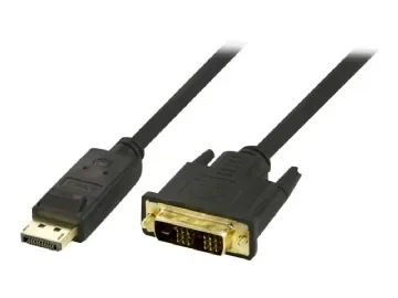 DELTACO DisplayPort till DVI monitorkabel, 20-pin ha