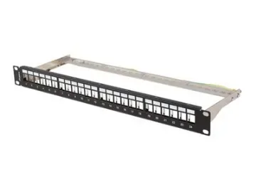 Lanberg LANBERG Patchpanel Blank 24 Port 1U 19inch FTP för Keystone-moduler Svart