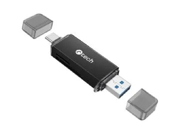 USB HUB C-TECH čtečka karet UCR-02-AL