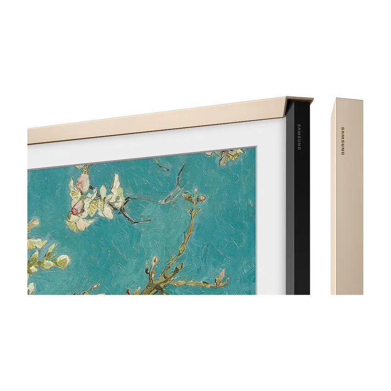 Samsung The Frame 75" ram (2021-2024, metall sandguld)