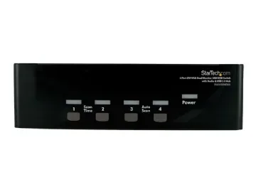 StarTech.com 4 Port DVI VGA Dual Monitor KVM Switch USB
