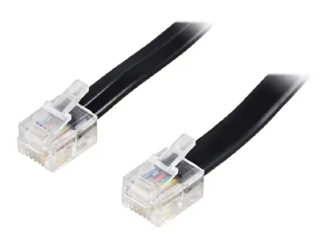 Deltaco Modular cable RJ12/6C 5m, black
