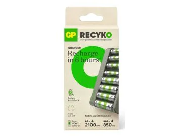 GP ReCyko E821 8-faldig rund fladdermusladdare